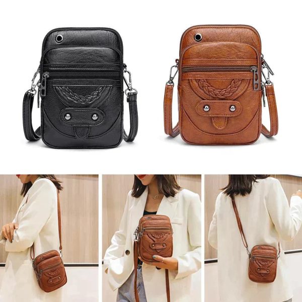 Vellana | Vintage leather crossbody bag - Image 3